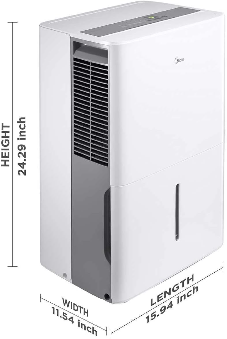 500 Sq. Ft. Dehumidifier 50 Pint, Midea 4