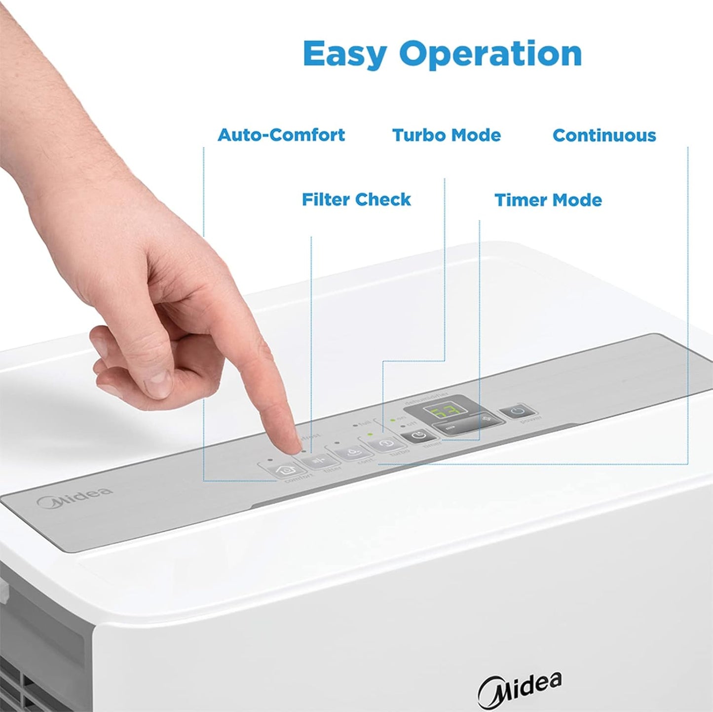 500 Sq. Ft. Dehumidifier 50 Pint, Midea 4