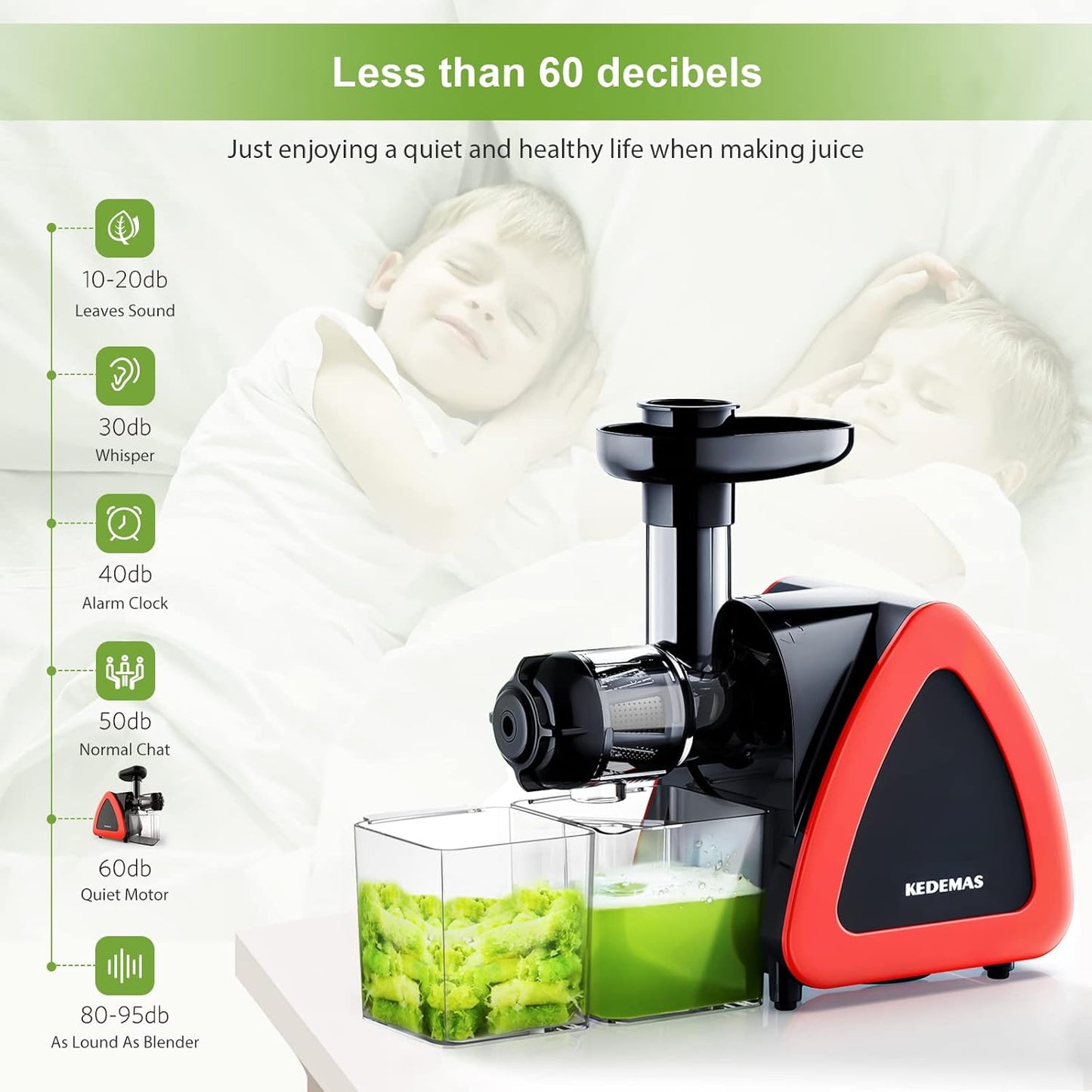 Portable Juicer, Low Noise, Easy Clean, 150W