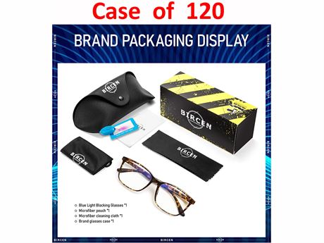 Case of 120 - Bircen Blue Light Blocking Glasses