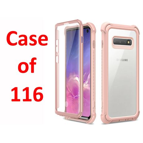 Case of 116 - Samsung Galaxy S10+ Case Screen Protector Clear / Pink