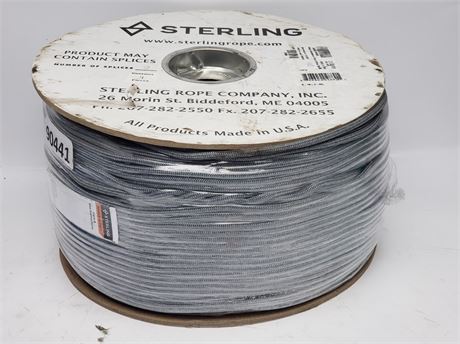 500 Meters 5mm Accessory Cord, Silve, 2 Splices, 4 Pieces on Spool, Sterling Rop